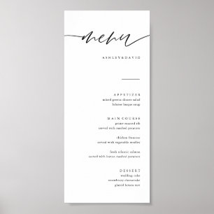Rustic Bröllop Menu Digital Download Poster