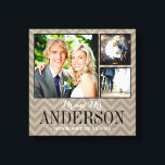 Rustic Bröllop Monogram Photo Collage Canvas<br><div class="desc">Lägg till tre av dina favoritfoton i bröllop för att skapa ett vackert, unikt fotokollage på arbetsyteutskrift. Anpassa designen med namn monogram och bröllop-datum eller annan anpassningsbar. Klicka på Anpassa om du vill flytta foton eller ändra text typsnitt och färg om du vill skapa en unik design av ett slag....</div>