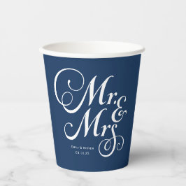 Rustic bröllop mr & Mrs Navy Blue personlig