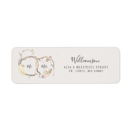 Rustic Bröllop Mr. och Mrs. Returadress Etikett