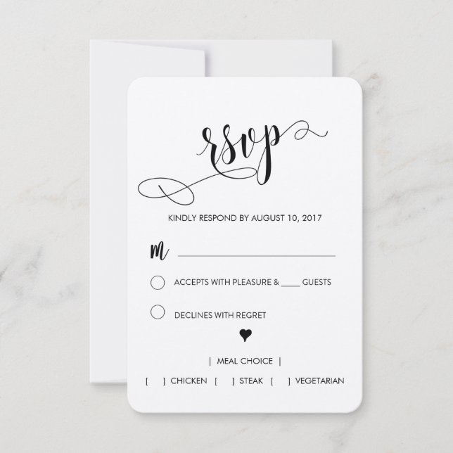 Rustic Bröllop OSA Card (Framsida)