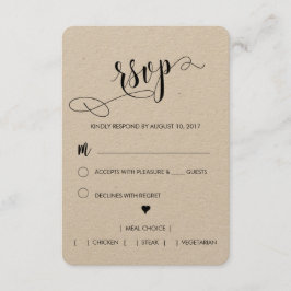 Rustic Bröllop OSA Card Kort