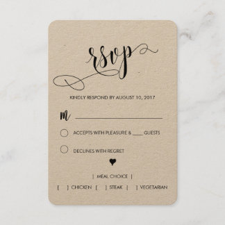 Rustic Bröllop OSA Card Kort