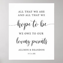 Rustic Bröllop Parents Bröllop Gift