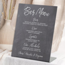 Rustic Bröllop Pub Personlig Drink Menu