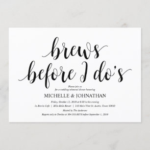 Rustic Bröllop Rehearsal Dinner, Black and White Inbjudningar