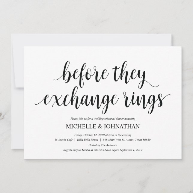 Rustic Bröllop Rehearsal Middagsinbjudan Inbjudningar (Framsida)