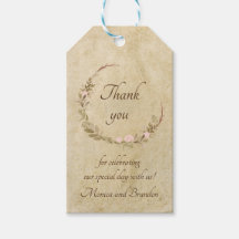 Rustic Bröllop Romantic Favor Tag