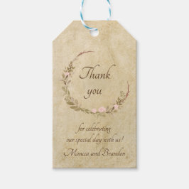 Rustic Bröllop Romantic Favor Tag Presentetikett