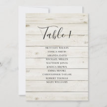 Rustic bröllop sittande diagram. Modern vedlada