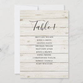 Rustic bröllop sittande diagram. Modern vedlada Inbjudningar