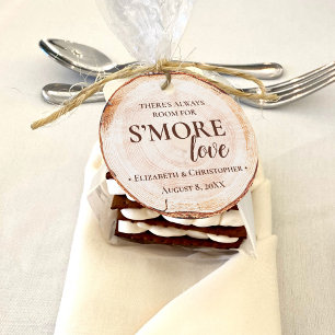 Rustic Bröllop S'mores Kärlek Anpassningsbar Gåvor Etiketter