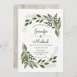 Rustic Bröllop Sprigs - bröllopsinbjudan Inbjudningar