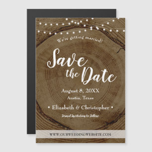 Rustic Bröllop String Ljus Magnetic