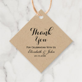Rustic Bröllop Tack Gåvor Etiketter