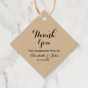 Rustic Bröllop Tack Gåvor Etiketter