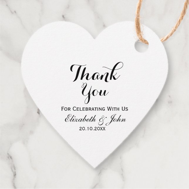 Rustic Bröllop Tack Gåvor Etiketter (Baksida)