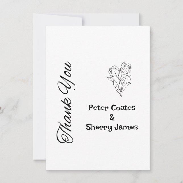 Rustic Bröllop tackkort Tack Kort (Framsida)