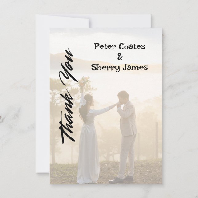 Rustic Bröllop tackkort Tack Kort (Framsida)