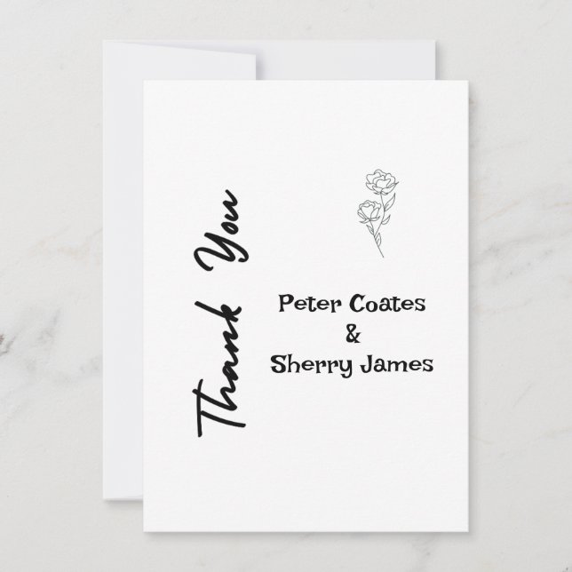Rustic Bröllop tackkort Tack Kort (Framsida)