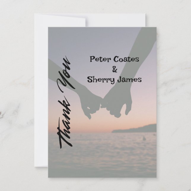 Rustic Bröllop tackkort Tack Kort (Framsida)