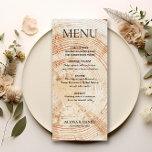 Rustic Bröllop Träd Wood bark Grain Meny<br><div class="desc">Vi presenterar vår Rustic Bröllop Träd Wood Bark Grain Menu, perfekten som tillägg till ert rytmhärtiga bröllop. De här menykorten i anpassadet innehåller en kombination av modernt och seriöst typsnitt för menyrubriken, skapar en snyggt och ger visuellt tilltalande design. Bakgrunden till den orustiska träkornen tillför en aning naturlig charm, vilket...</div>
