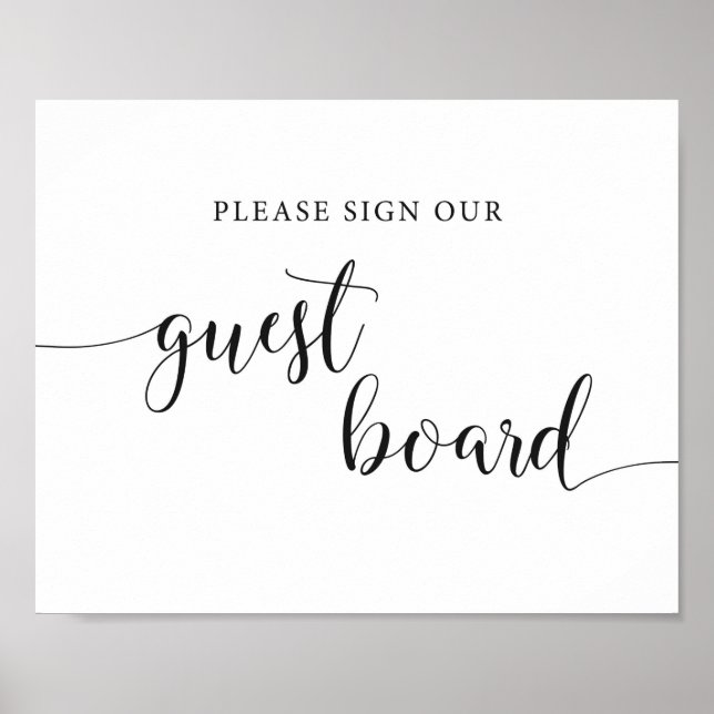 Rustic Bröllop undertecknar vårt gästkort Poster (Framsidan)