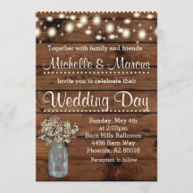 Rustic bröllopsinbjudan, bröllopsinbjudan
