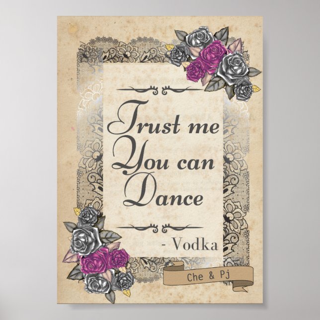 Rustic bröllopsmottagningsskylt poster (Framsidan)