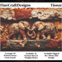 Rustic Bronze & Guld Elephants EK1L Decoupage
