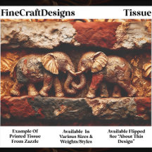 Rustic Bronze & Guld Elephants EK1R Decoupage