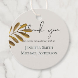 Rustic Bronze Löv Bröllop Tack Favors Gåvor Etiketter