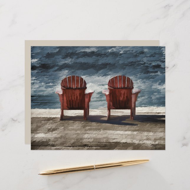 Rustic Brown Adirondack Beach-stolar Art (Fram/Back In Situ)