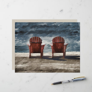 Rustic Brown Adirondack Beach-stolar Art