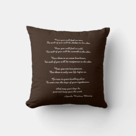 Rustic Brown Apache Blessing Bröllop Gift Square Kudde