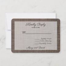 Rustic Brown Background Bröllop OSA Card