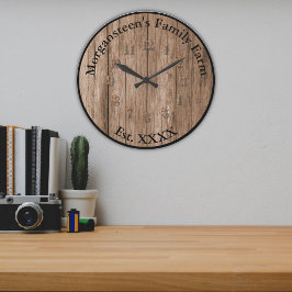 Rustic Brown Barnwood Familj Bostad, etablerad Stor Klocka