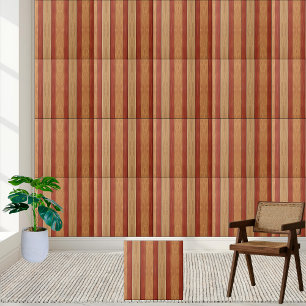 Rustic Brown & Beige Wood Timber Design Kakelplatta