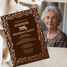 Rustic Brown Blommigt 70:e Anpassningsbarna Surpri