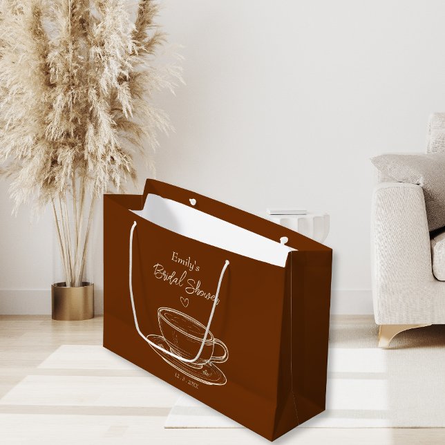 Rustic Brown Coffee Möhippa Favor Gift Bag (Skapare uppladdad)