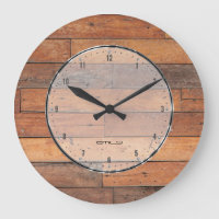 Rustic Brown Faux Wood Planks Mönster