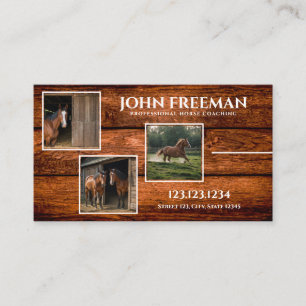Rustic Brown Horses Photos Equestrian Visitkort