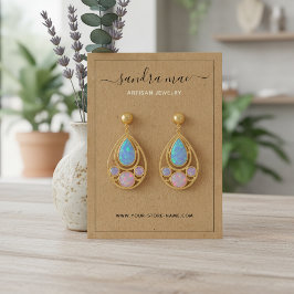 Rustic Brown Kraft Papper Visning för att titta på Visitkort