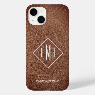 Rustic Brown Leather Monogram
