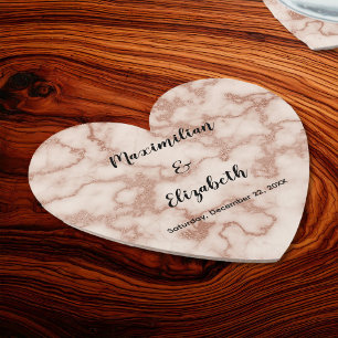 Rustic Brown Marble Underlägg Papper