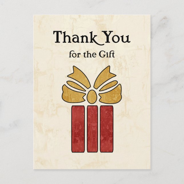 Rustic Brown och Gult Tack för Gift Vykort (Framsida)