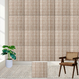 Rustic Brown och White Checkered Tile Kakelplatta