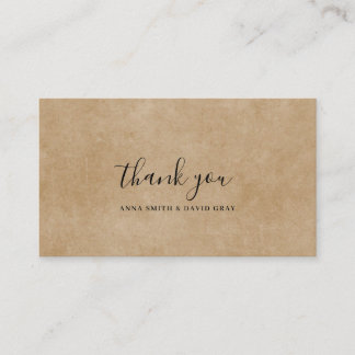 Rustic Brown Papper Mountain Forest Tack Card Tilläggskort