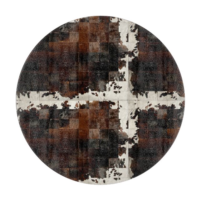 Rustic Brown Patchwork Cowhide (Framsidan)