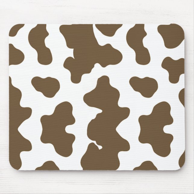 Rustic Brown & White Cow Print Land Western Musmatta (Framsidan)